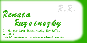 renata ruzsinszky business card